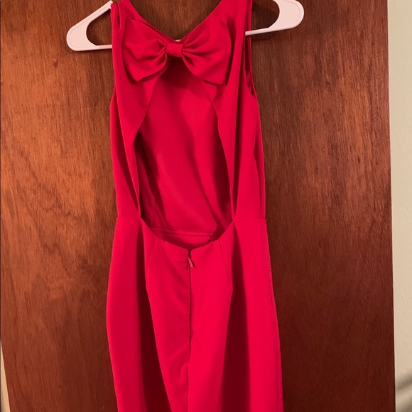 NWOT Lulu’a Be Mine Red Open Back Midi Dress - Picture 6 of 7